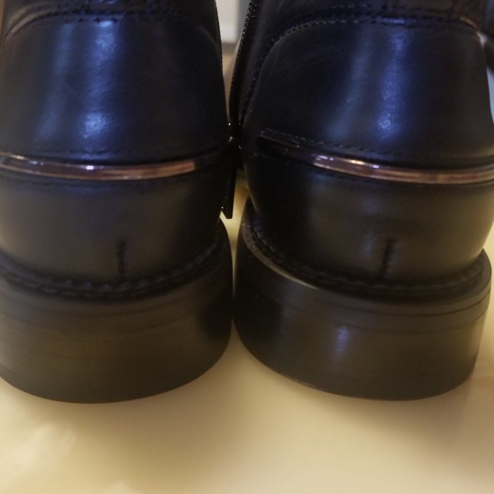 Franco Sarto Black Leather Ankle Boots - Picture 4 of 6